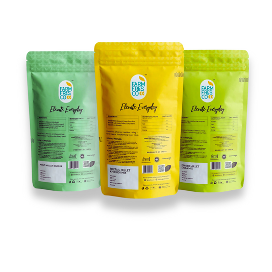 Diabetics Wellness Pack (Foxtail Millet Khichdi | Finger Millet Dosa | Multi Millet Idli) 165G | Pack of 3