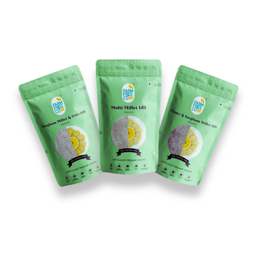 Superidli Trio (Multi Millet Idli | Finger & Sorghum Idli | Sorghum & Oats Idli) 165G | Pack of 3