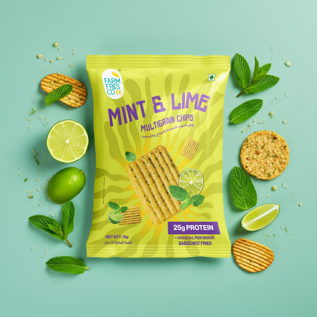 Mint & Lime Protein Multigrain Chips (75g | 25g Plant Protein)