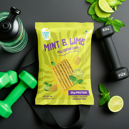 Mint & Lime Protein Multigrain Chips (75g | 25g Plant Protein)