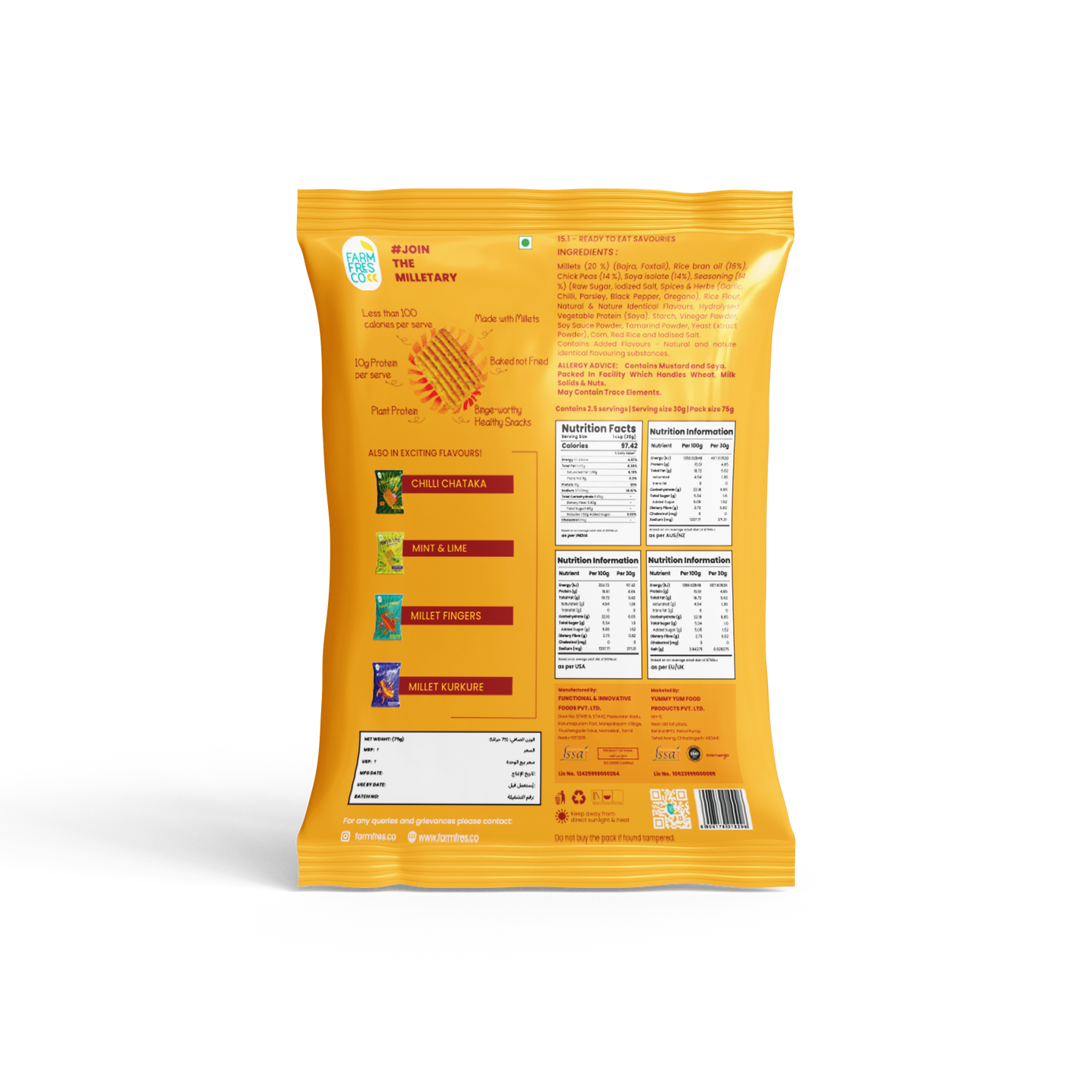 Cheese & Herbs Multigrain Chips (75g | 25g Plant Protein)