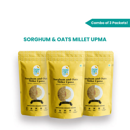 Millet Upma (Jowar & Oats Upma) | 165g, Pack of 1