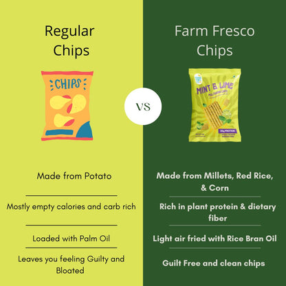 Mint & Lime Protein Multigrain Chips (75g | 25g Plant Protein)