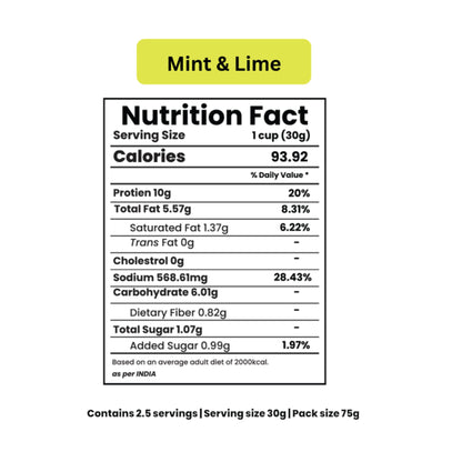 Mint & Lime Protein Multigrain Chips (75g | 25g Plant Protein)