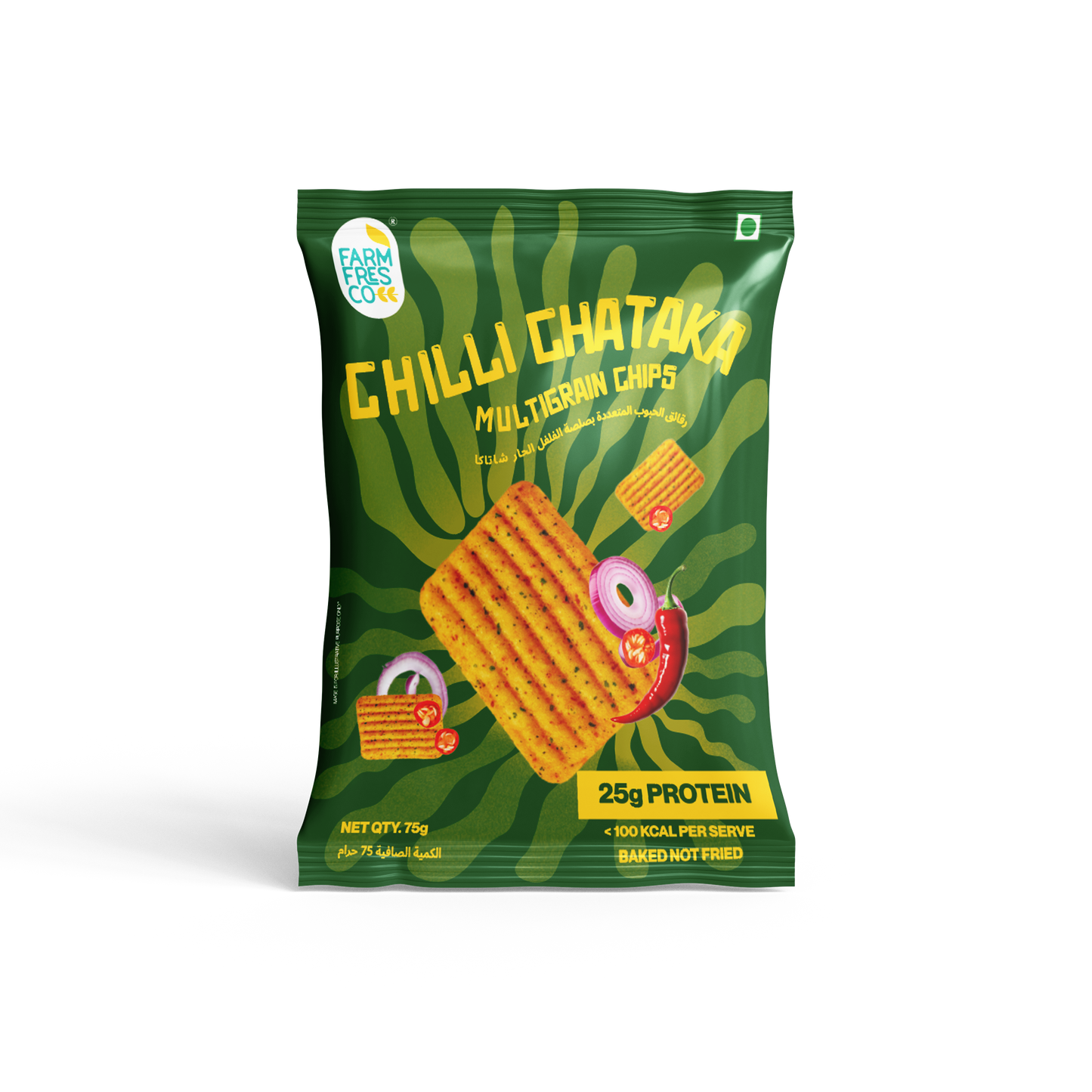 Chilly Chataka Protein Multigrain Chips (75g | 25g Plant Protein)