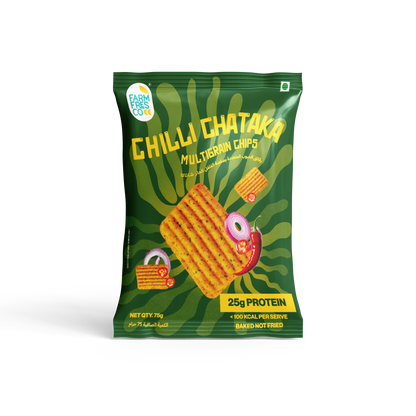 Chilly Chataka Protein Multigrain Chips (75g | 25g Plant Protein)