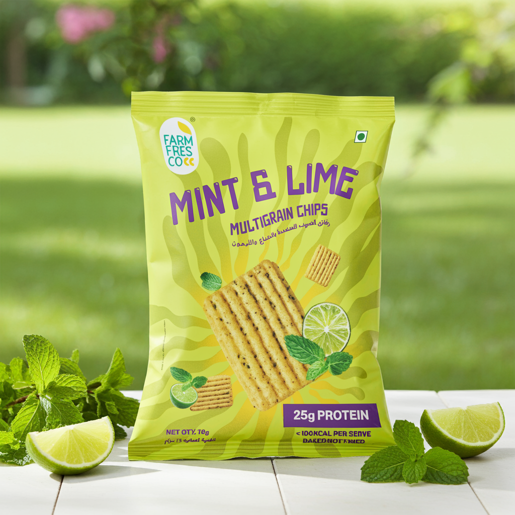 Mint & Lime Protein Multigrain Chips (75g | 25g Plant Protein)