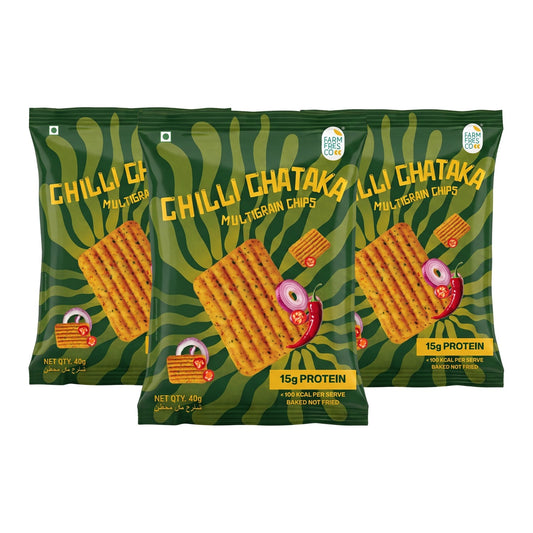 Chilli Chataka Protein Chips - pack of 3