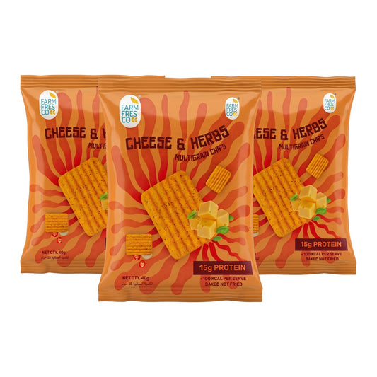 Cheese & Herbs Protein Chips - pack of 3