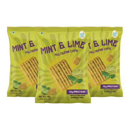 Mint & Lime Protein Chips - pack of 3