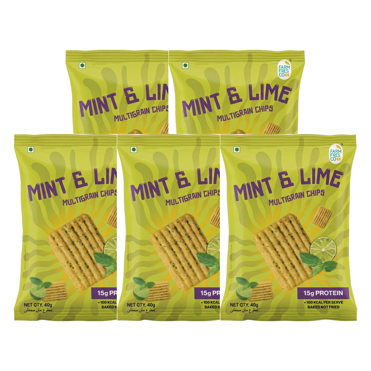 Mint & Lime Protein Chips - pack of 5